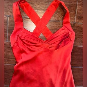 Calvin Klein Satin Cross back Maxi Formal Dress Size 8